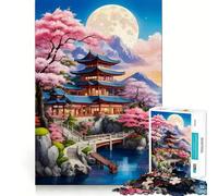 Puzzle da 1000 pezzi per adulti,raffigurante un bellissimo villaggio giapponese Gioco creativo con intagli precisi,ideale per il tempo libero e come regalo di Natale rilassante (38x52cm)
