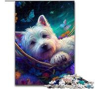 Puzzle da 1000 pezzi per adulti raffigurante un bellissimo West Highland Terrier. Un puzzle da 1000 pezzi, un rompicapo stimolante per adolescenti, perfetto come decorazione per la casa o come regalo