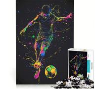 Puzzle da 1000 pezzi per adulti raffigurante un calciatore in un'opera d'arte a schizzi giochi educativi divertimento per tutta la famiglia collezione d'artista belle arti 38x52cm