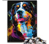 Puzzle da 1000 pezzi per adulti raffigurante un cane da montagna svizzero, ideale per rilassarsi e divertirsi, perfetto regalo di Natale e come decorazione per la casa (dimensioni 26x38cm)