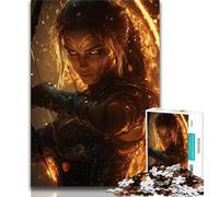 Puzzle da 1000 pezzi per adulti raffigurante un cavaliere, gioco stimolante e decorazione da parete per famiglie, compleanno e Natale (38x26cm)