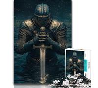 Puzzle da 1000 pezzi per adulti raffigurante un cavaliere medievale, ideale come regalo per tutta la famiglia (75x50cm)