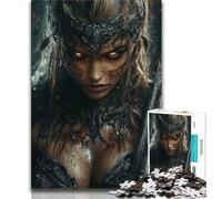 Puzzle da 1000 pezzi per adulti raffigurante un cavaliere, sfida difficile e antistress, ideale come regalo per tutta la famiglia (38x26cm)