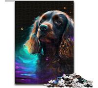 Puzzle da 1000 pezzi per adulti raffigurante un Cocker Spaniel fantasy Puzzle per adulti, intrattenimento rilassante, regalo di Natale perfetto e decorazione per la casa Dimensioni: 38x26cm