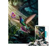 Puzzle da 1000 pezzi per adulti raffigurante un colibrì al sole un rompicapo ideale come regalo o decorazione da parete per amici e familiari (dimensioni: 38x52cm)