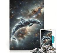 Puzzle da 1000 pezzi per adulti raffigurante un delfino nebuloso gioco educativo di difficoltà elevata ideale come regalo di compleanno o per occasioni speciali 38x26cm