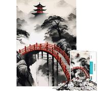 Puzzle da 1000 pezzi per adulti raffigurante un dipinto giapponese Gioco di logica e analisi difficile e stimolante adatto a ragazzi dai 14 anni in su 38x26cm