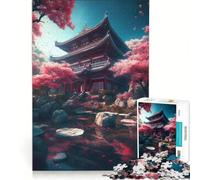 Puzzle da 1000 pezzi per adulti, raffigurante un giardino giapponese, un gioco impossibile, ideale per divertirsi a casa, collezione d'artista, belle arti 38x52cm