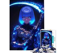 Puzzle da 1000 pezzi per adulti raffigurante un guerriero gotico con la falce Difficile e stimolante un'opera d'arte Gioco educativo adatto a persone dai 14 anni in su (50x75cm)