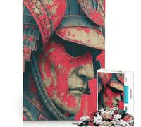 Puzzle da 1000 pezzi per adulti raffigurante un guerriero samurai in primo piano un gioco interattivo che migliora la memoria ideale per collezionisti e appassionati di belle arti 38x52cm
