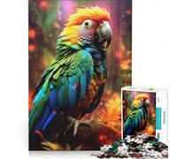 Puzzle da 1000 pezzi per adulti raffigurante un maestoso pappagallo a terra gioco educativo di difficoltà elevata ideale come regalo di compleanno o per occasioni speciali 50x75cm