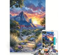 Puzzle da 1000 pezzi per adulti raffigurante un paesaggio montano all'alba Un gioco rilassante ideale per il rapporto genitore-figlio un regalo di compleanno o di viaggio 38x52cm