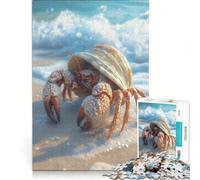 Puzzle da 1000 pezzi per adulti raffigurante un paguro eremita sulla spiaggia un gioco rompicapo divertente e antistress con ogni pezzo unico 38x52cm