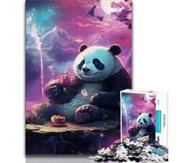 Puzzle da 1000 pezzi per adulti raffigurante un panda, aiuta il cervello a esercitare i giocattoli che creano dipendenza e coltivano la pazienza Un'opera d'arte, 38x26cm