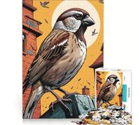 Puzzle da 1000 pezzi per adulti raffigurante un passero gioco pratico decorazione per la casa collezione d'artista opera d'arte 38x52cm