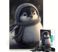 Puzzle da 1000 pezzi per adulti,raffigurante un pinguino cucciolo,con intagli precisi,un'opera d'arte che stimola la mente e favorisce il tempo libero Regalo di compleanno (38x52cm)