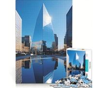 Puzzle da 1000 pezzi per adulti, raffigurante un riflesso di un edificio in città, gioco impossibile, ideale per passare il tempo durante le vacanze, regalo di compleanno o di viaggio, 50x75cm