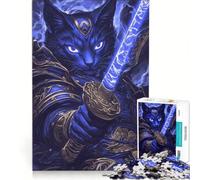 Puzzle da 1000 pezzi per adulti raffigurante un samurai egiziano Mau con spada un gioco interattivo che migliora la memoria un pezzo da collezione per artisti e un'opera d'arte 38x52cm