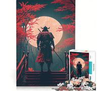 Puzzle da 1000 pezzi per adulti, raffigurante un samurai giapponese tra i ciliegi in fiore, un gioco pratico da assemblare, un'idea regalo unica per compleanni e occasioni speciali 50x75cm
