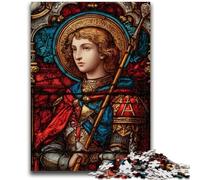 Puzzle da 1000 pezzi per adulti, raffigurante un santo, giocattolo educativo per l'apprendimento in vetro colorato, ideale come regalo per tutta la famiglia, 50x75cm