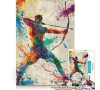 Puzzle da 1000 pezzi per adulti, raffigurante un tiratore scelto con la punta di freccia, giocattolo decorativo da parete, disegno da assemblare, regalo per amici e familiari, 38x52cm