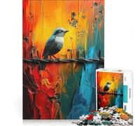 Puzzle da 1000 pezzi per adulti, raffigurante un uccello su filo spinato Gioco pratico, impegnativo e stimolante, ideale come decorazione da scrivania 38x52cm