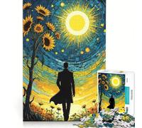 Puzzle da 1000 pezzi per adulti raffigurante un uomo che cammina verso il sole Gioco rilassante ideale per interagire con i genitori perfetto come regalo di compleanno o di viaggio 38x26cm