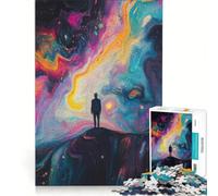 Puzzle da 1000 pezzi per adulti raffigurante un uomo in un paesaggio cosmico Gioco rilassante ideale per interagire con i genitori perfetto come regalo di compleanno o di viaggio 38x26cm