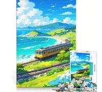 Puzzle da 1000 pezzi per adulti, raffigurante un viaggio in treno lungo la costa, un gioco impossibile, ideale per divertirsi a casa e come decorazione per la scrivania 50x75cm