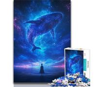 Puzzle da 1000 pezzi per adulti raffigurante una balena che salta fuori, ideale come gioco educativo e come regalo per tutta la famiglia (75x50cm)