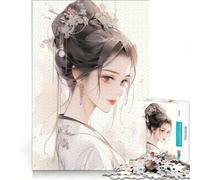 Puzzle da 1000 pezzi per adulti, raffigurante una bellezza cinese, un gioco pratico, impegnativo e stimolante, ideale come decorazione da scrivania 38x52cm