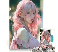 Puzzle da 1000 pezzi per adulti, raffigurante una bellissima fanciulla, un gioco rompicapo, ideale per ridurre lo stress e rafforzare il legame di coppia 38x52cm