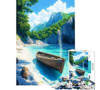 Puzzle da 1000 pezzi per adulti raffigurante una caletta appartata sulla spiaggia Gioco divertente di analisi e logica difficile e stimolante (dimensioni 38x26cm)