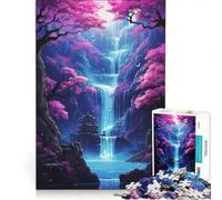 Puzzle da 1000 pezzi per adulti raffigurante una cascata al crepuscolo un gioco rompicapo con taglio di precisione ideale per collezionisti e appassionati di belle arti 50x75cm