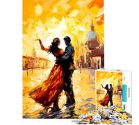 Puzzle da 1000 pezzi per adulti raffigurante una coppia che balla a Venezia Un dipinto difficile e stimolante per il divertimento in famiglia Giochi divertenti per ragazzi dai 14 anni in su (38x26cm)