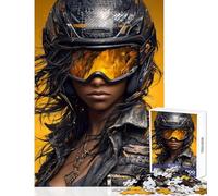 Puzzle da 1000 pezzi per adulti raffigurante una donna con casco e occhiali un gioco educativo da parete un oggetto decorativo per la casa ideale per collezionisti e appassionati di belle arti