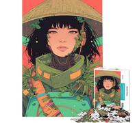 Puzzle da 1000 pezzi per adulti raffigurante una donna cyberpunk con piante Gioco interattivo decorazione murale e sfida educativa (dimensioni 50x75cm)