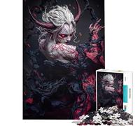 Puzzle da 1000 pezzi per adulti raffigurante una donna demone con corna rosse Aiuta ad allenare la mente è un'attività per tutta la famiglia e un gioco educativo adatto a partire dai 14 anni (50x75cm)