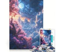 Puzzle da 1000 pezzi per adulti raffigurante una donna in abito rosa sotto un cielo illuminato dalla luna un giocattolo educativo una sfida impegnativa parte di una collezione d'artista