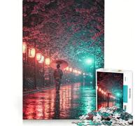 Puzzle da 1000 pezzi per adulti raffigurante una donna in kimono sotto i ciliegi in fiore un gioco educativo rilassante e stimolante per la mente parte di una collezione d'artista o di belle arti