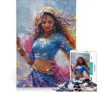 Puzzle da 1000 pezzi per adulti, raffigurante una donna indiana che danza, gioco educativo, decorazione per la casa, collezione d'artista, opera d'arte 50x75cm
