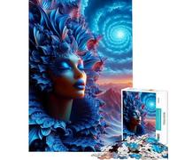 Puzzle da 1000 pezzi per adulti raffigurante una donna nera un'opera d'arte da appendere al muro ideale come regalo per tutta la famiglia (dimensioni: 38x52cm)