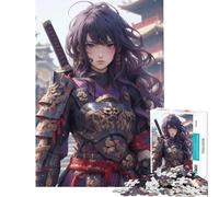 Puzzle da 1000 pezzi per adulti raffigurante una fanciulla samurai guerriera un gioco educativo e stimolante un antistress divertente e un regalo perfetto (dimensioni 38x52cm)