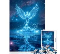 Puzzle da 1000 pezzi per adulti raffigurante una fenice celeste che sorge dall'acqua decorazione per la casa giocattoli opere d'arte regalo gioco pratico impegnativo da completare dimensioni 50x75cm