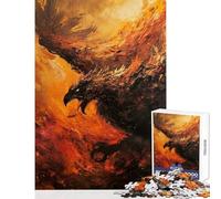 Puzzle da 1000 pezzi per adulti raffigurante una fenice che risorge dipinto ad olio gioco educativo difficile antistress ideale come regalo di compleanno o per occasioni speciali (38x26cm)