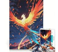 Puzzle da 1000 pezzi per adulti raffigurante una fenice che risorge su un paesaggio urbano un gioco fai-da-te che migliora la memoria compleanno e Natale 38x26cm