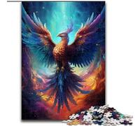 Puzzle da 1000 pezzi per adulti raffigurante una fenice colorata in legno,intrattenimento rilassante,regalo di Natale perfetto e decorazione per la casa,50x75cm,coinvolgente attività di gioco