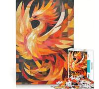 Puzzle da 1000 pezzi per adulti raffigurante una fenice dipinta ad olio gioco per famiglie rilassante e stimolante per la mente collezione d'artista belle arti 50x75cm