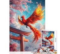 Puzzle da 1000 pezzi per adulti raffigurante una fenice e un cancello Torii un gioco interattivo che migliora la memoria ideale per la decorazione della casa e come regalo per amici e familiari