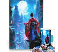 Puzzle da 1000 pezzi per adulti raffigurante una geisha in una città cyberpunk, ideale per il relax e il divertimento in famiglia, parte di una collezione d'artista o un'opera d'arte 50x75cm